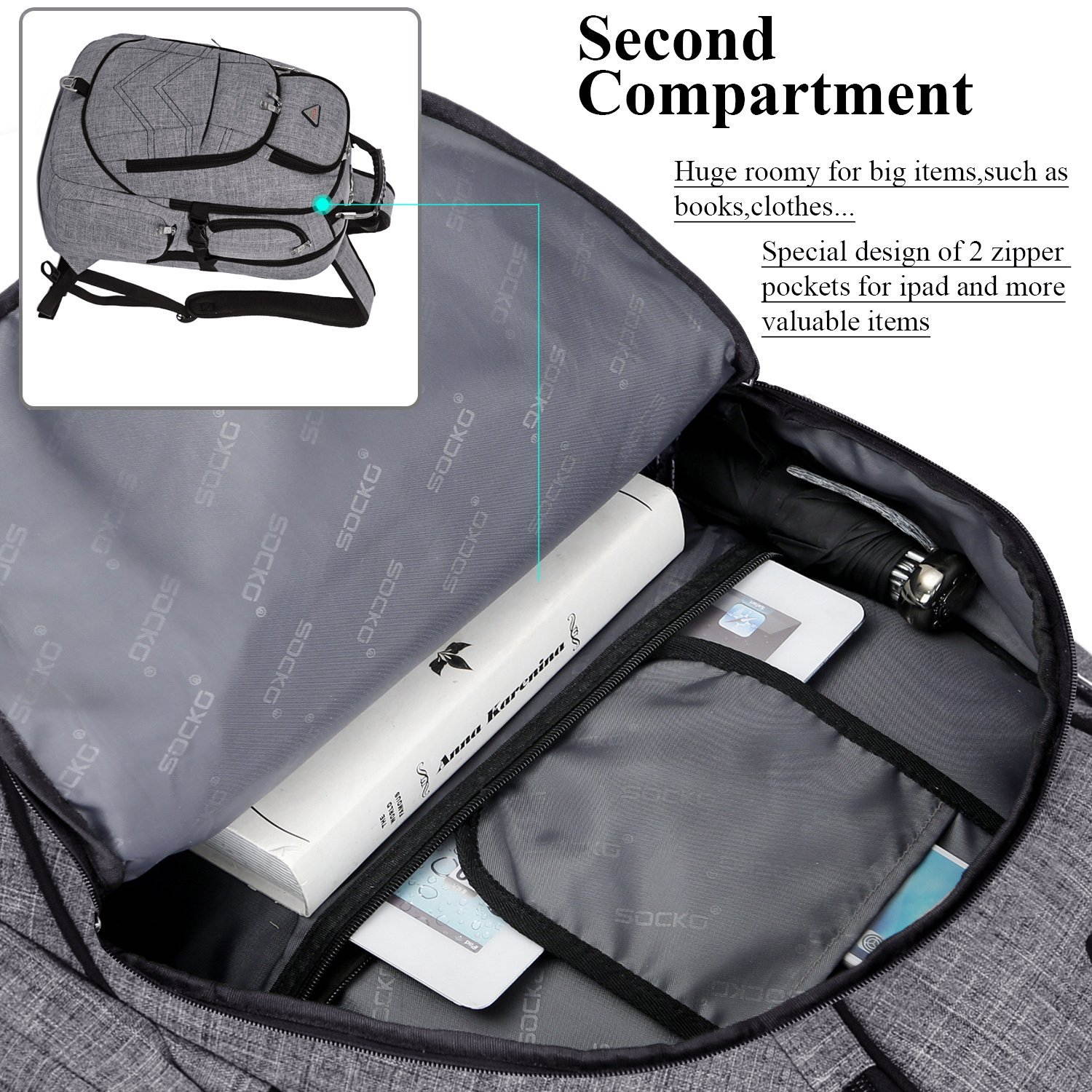 ESTONE Travel Gaming Laptop Backpack 18.4 Inch Waterproof Computer Bag Notebook Rucksack for 18-18.4 Inches Dell, Asus, Msi,Hp Gaming Laptops , Black