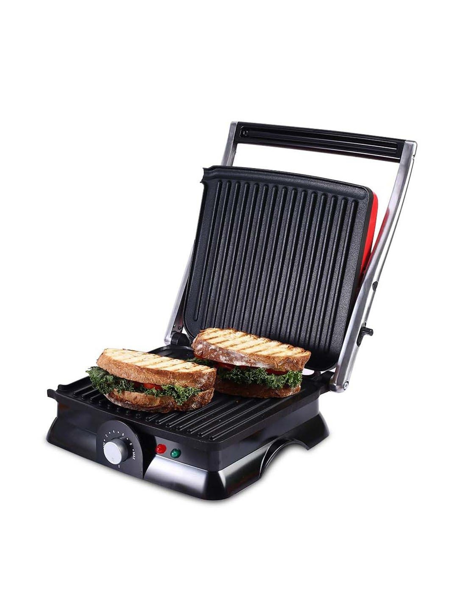 Wonderchef Tandoor Family Size Crimson Edge Electric Contact Grill & Sandwich Maker (1800W, Red)