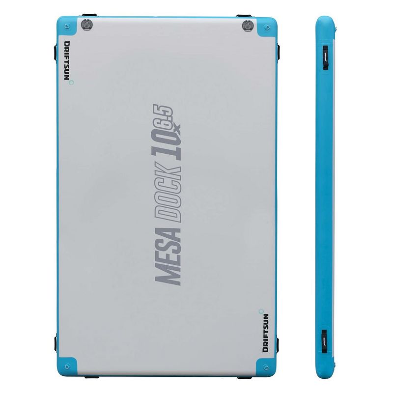 Driftsun Mesa Dock Inflatable Floating Water Pad Deck Platform Island Mat for Ocean, Pool, or Lake Swim Recreation and Relaxation Fun (10 x 6.5 Feet)