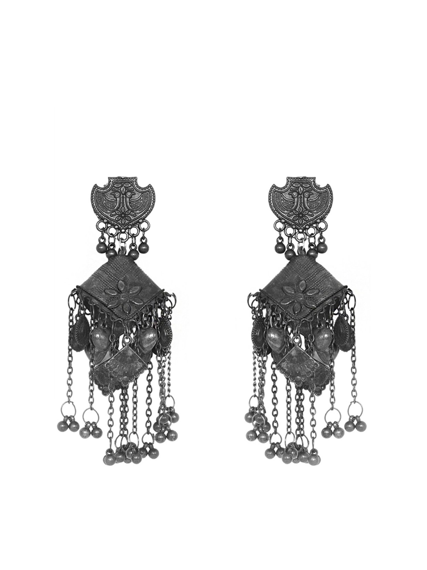 Teejh Pitara Collection Vaanika Silver Oxidized Jewellery Set