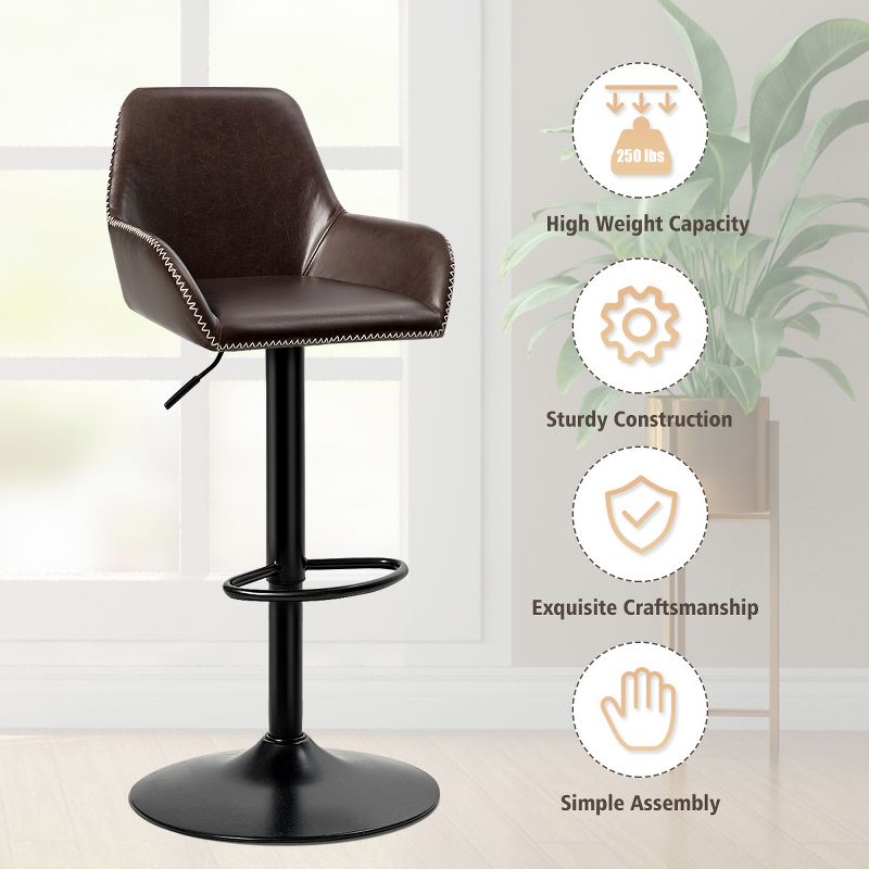 Ladder Barstool Seat Black - Riverstone Furniture Collection