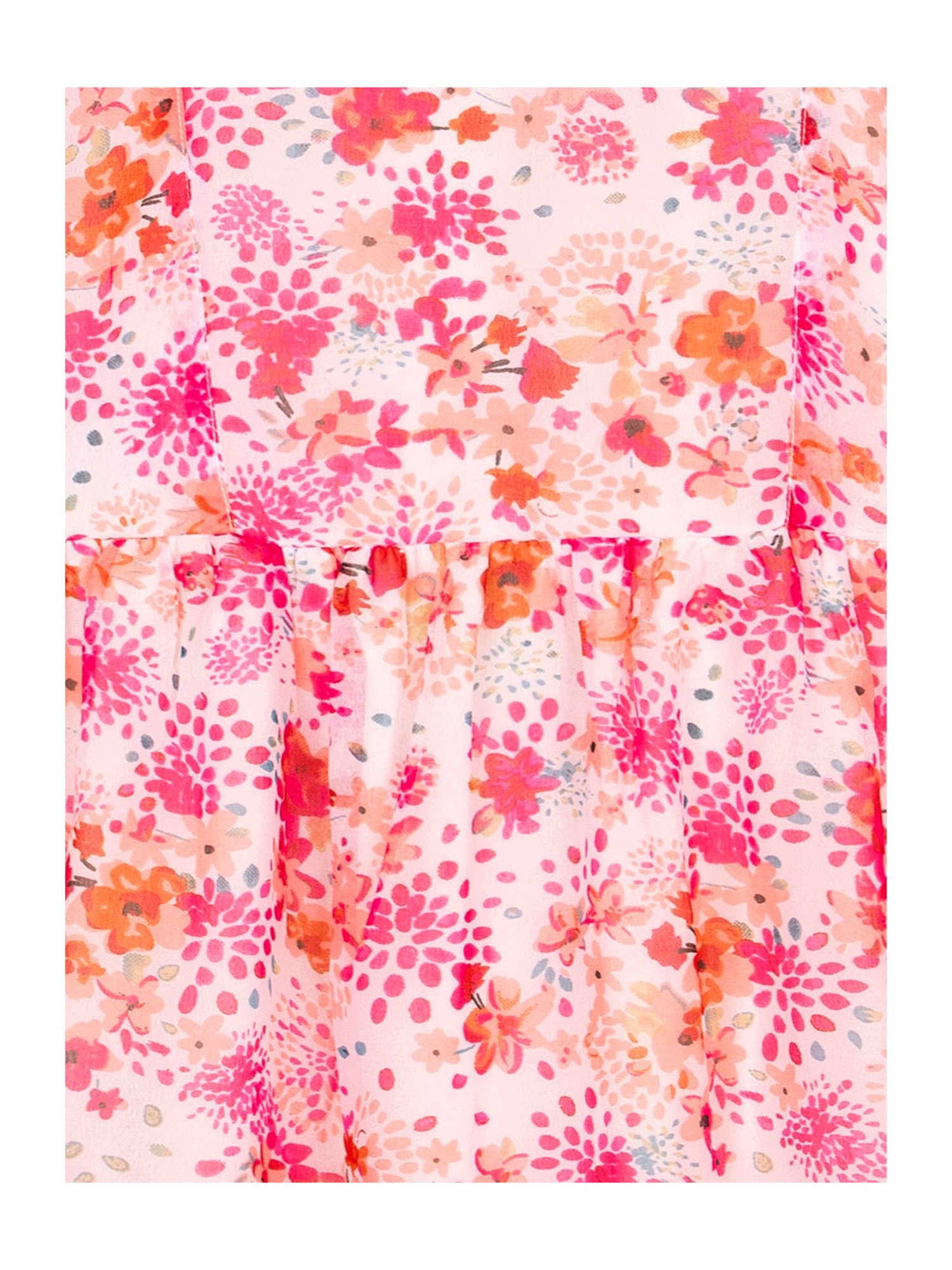 Budding Bees Kids Pink Floral Print Dress