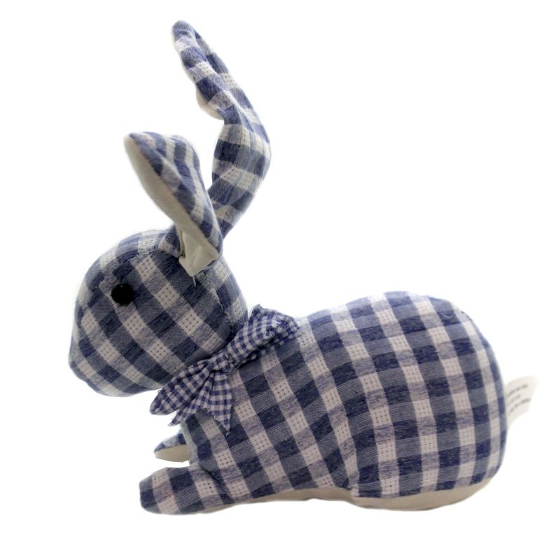 Plush 5.5" Plaid Bunny Home Decor  -  Decorative Figurines