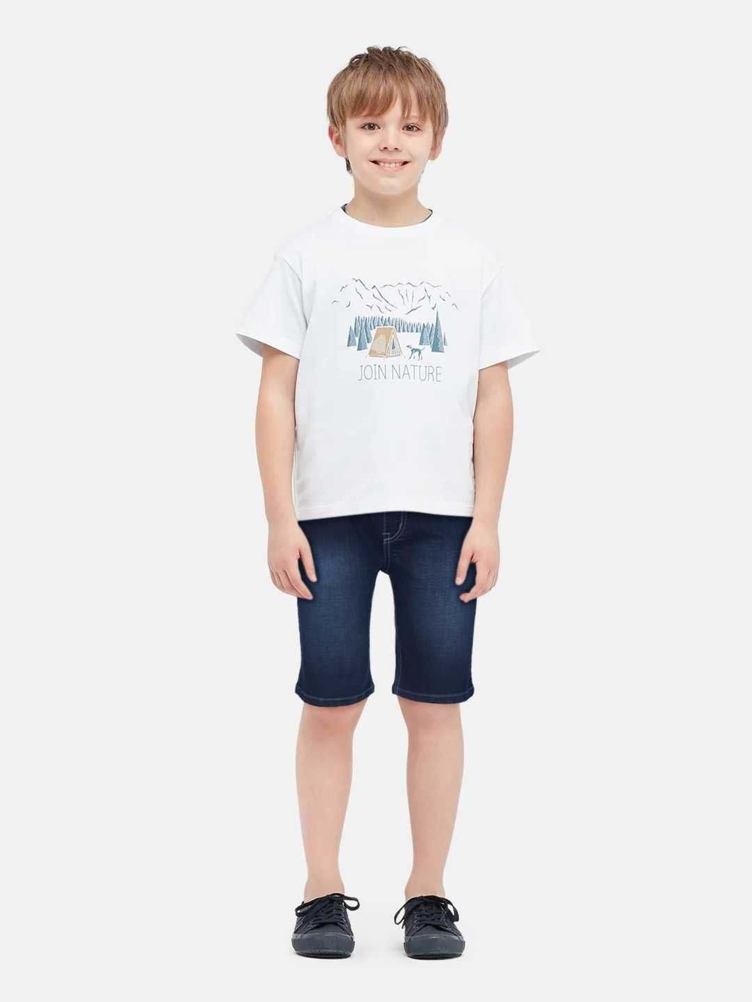 Gini & Jony Kids Navy Regular Fit Bermuda