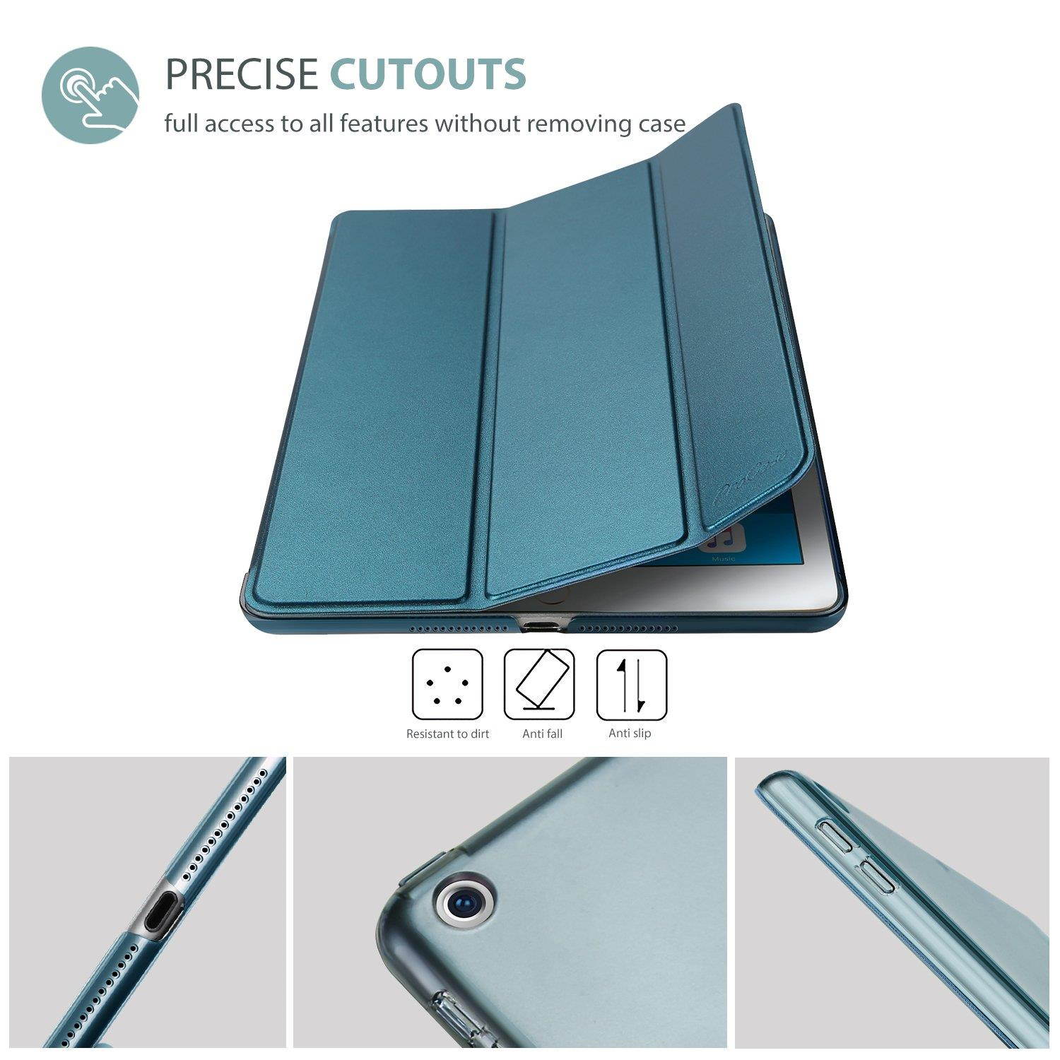 ProCase iPad 9.7 Case 2018 iPad 6th Generation Case / 2017 iPad 5th Generation Case - Ultra Slim Lightweight Stand Case with Translucent Frosted Back Smart Cover for Apple iPad 9.7 Inch &ndash;Teal