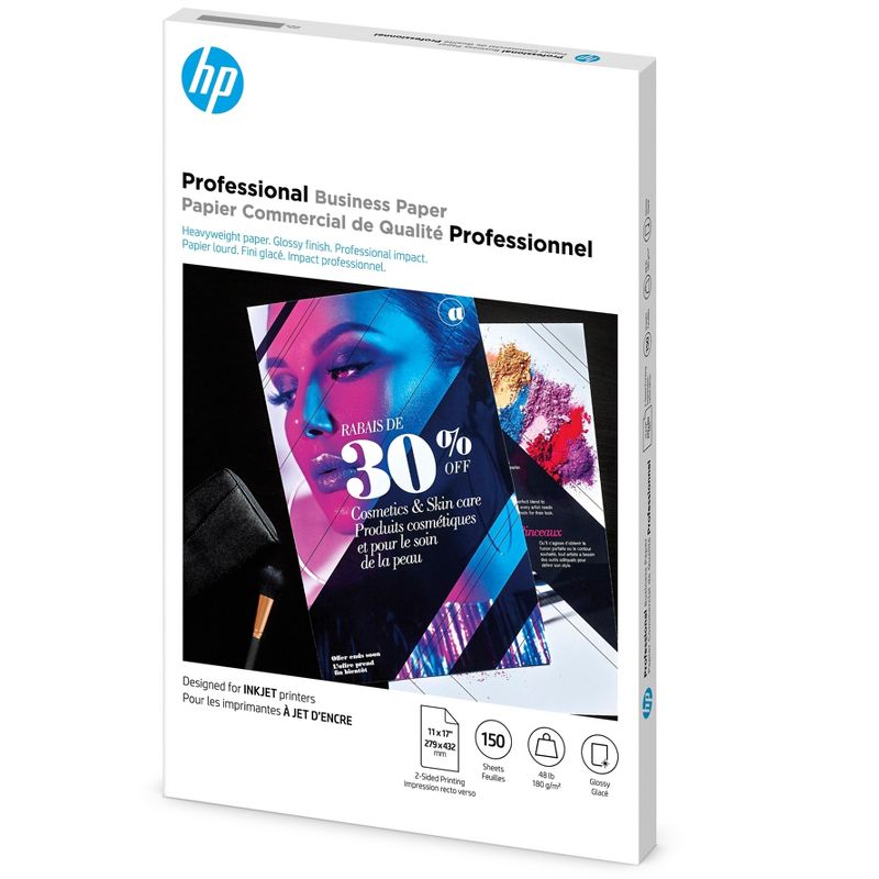 Hp Inkjet Brochure/Flyer Paper 98 Brightness 48lb 11 x 17 White 150 Shts/Pk CG932A