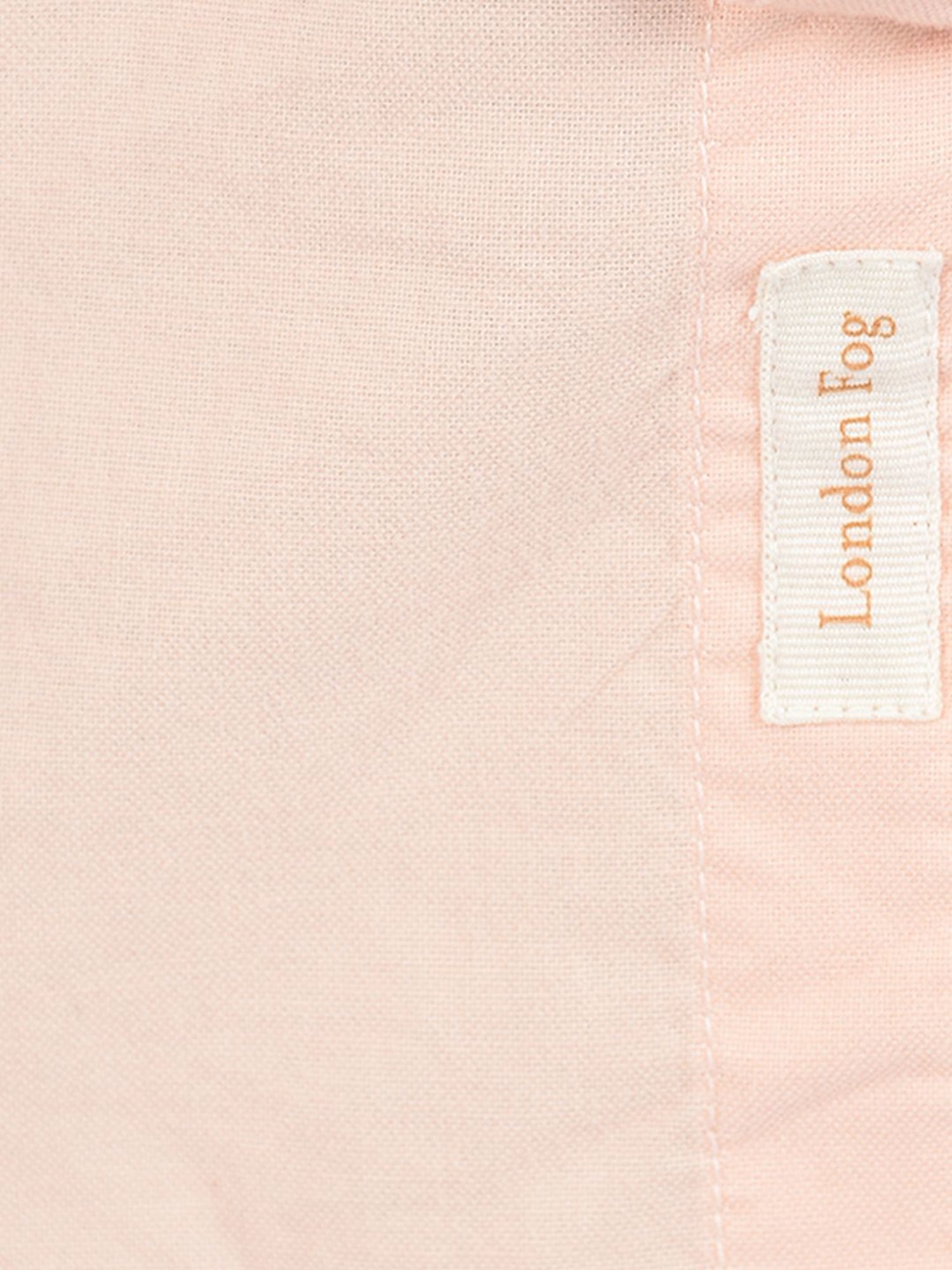 London Fog Peach Regular Fit Shirts