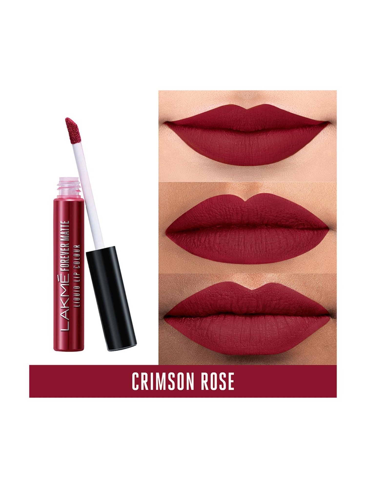 Lakme Forever Matte Liquid Lip Color Crimson Rose - 5.6 ml