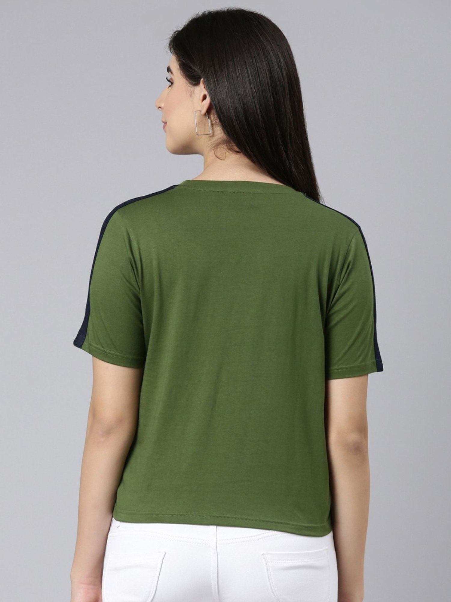 Kryptic Green Cotton Printed T-Shirt