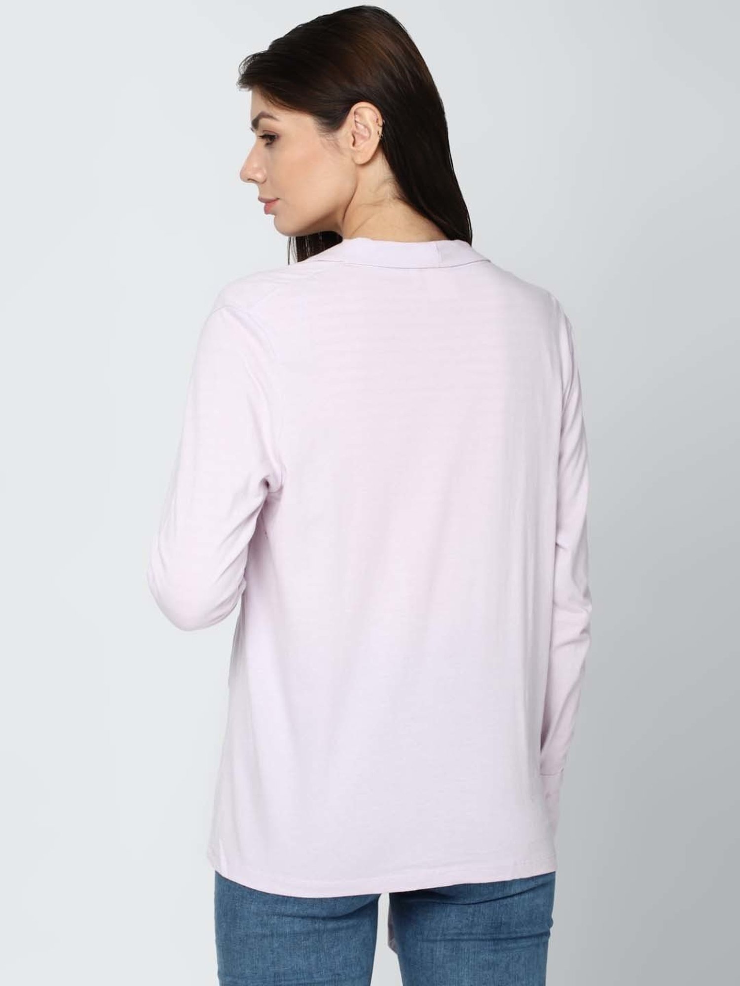 Van Heusen Purple Cotton Regular Fit Jacket