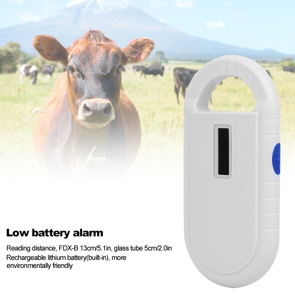 134.2khz RFID Animal Chip Reader Pet Microchip Scanner ISO11784/5 FDX-B ID64