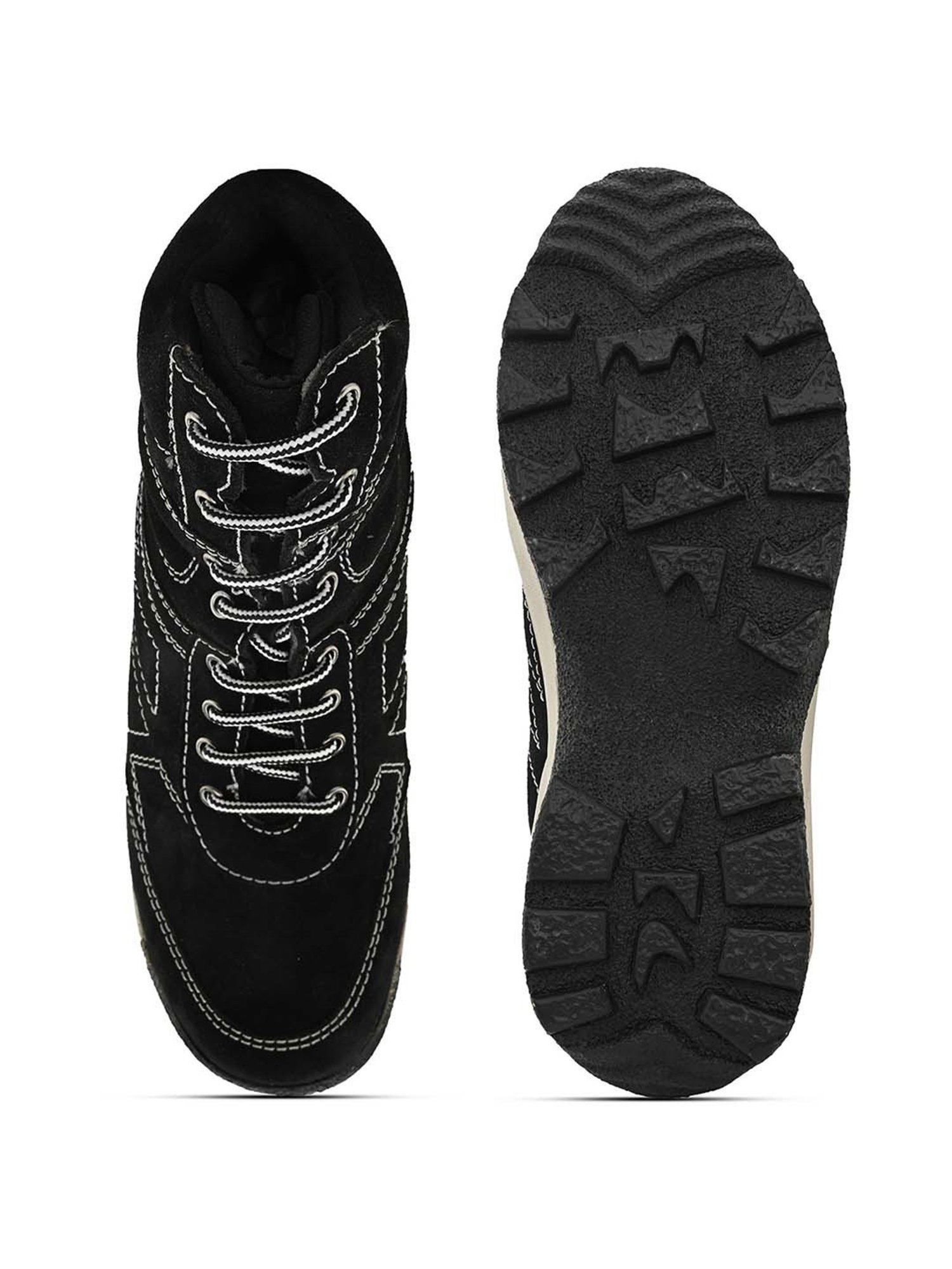 Carlo Romano Men's Black Derby Boots