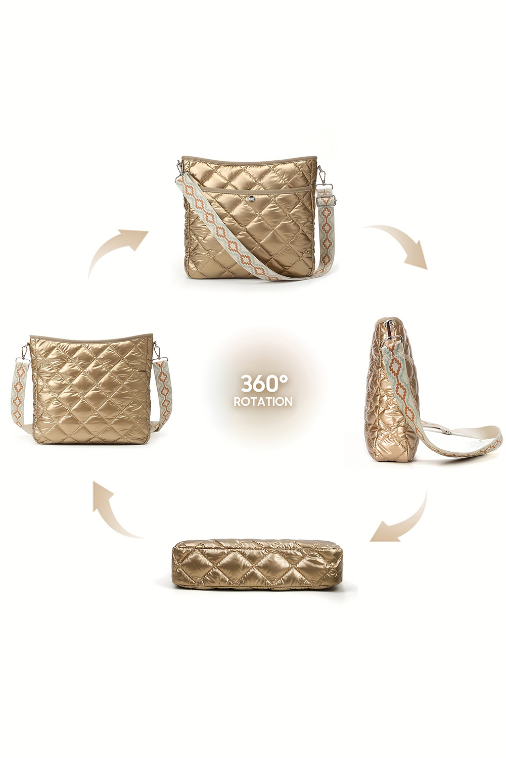 Pink Daisy Smile Face Shoulder Bag