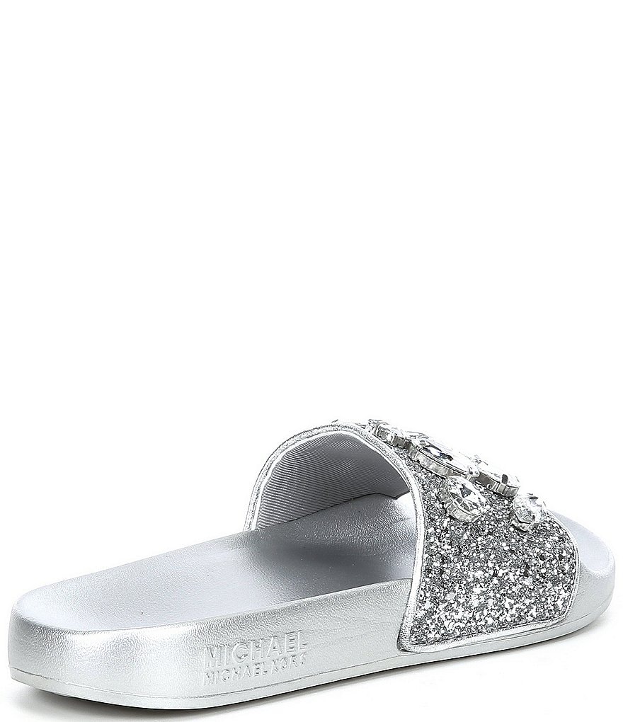MICHAEL Michael Kors Gilmore Jewel Embellished Glitter Slides