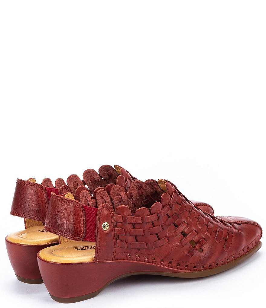 Pikolinos Romana W96 Leather Sling-Back Fisherman Wedges