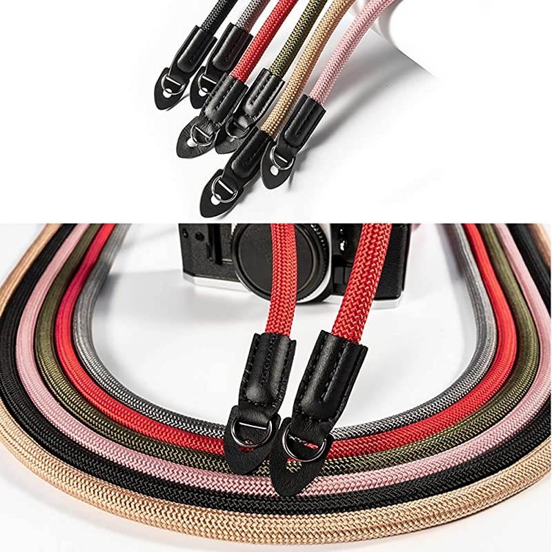 Mirrorless Camera Neck Strap Compatible with Sony A6100 A6600 A6400 A6000 A6300 A6500 A6100 RXIRII RX10II RX10III RX10IV X-T30 X-T20 Cameras Climbing Rope Shoulder Strap Coffee