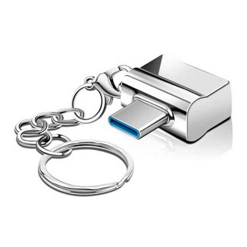 USB C to USB Adapter with Keychain, USB Type-C to USB2.0 Converter for USB C PD Charger Mouse Keyboard Flash Disk, Gold