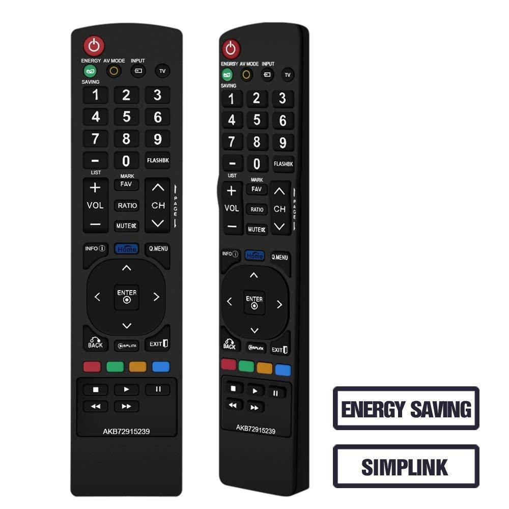 Gvirtue Remote Control Compatible Replacement for LG AKB72915239 Remote - 22LV2500, 26LV2500, 32LK330, 32LK450, 32LK450, 32LV2500, 32LV3400, 32LV3500, 37LK450, 37LV3500, 42LK450, 42LK451