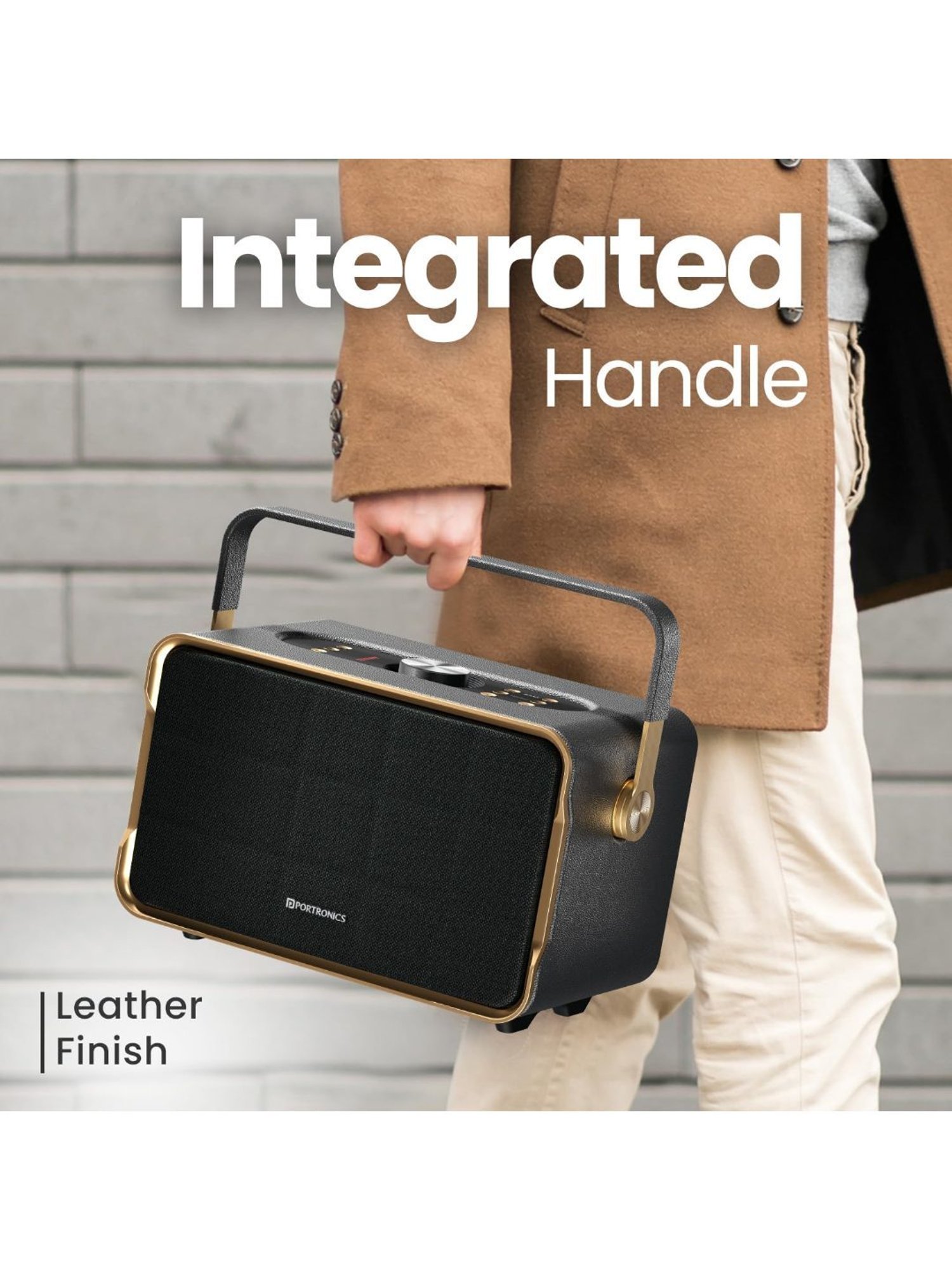 Portronics Harmony 80W Premium Portable HD Sound Speaker with Upto 6 Hours Playtime (Black)