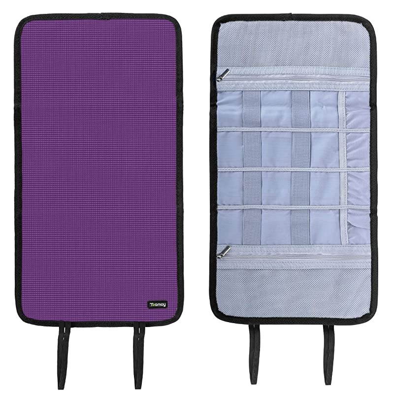 Travel Cable Organizer Cord BagUSB Drive Shuttle CaseElectronics Accessory Organizer Purple