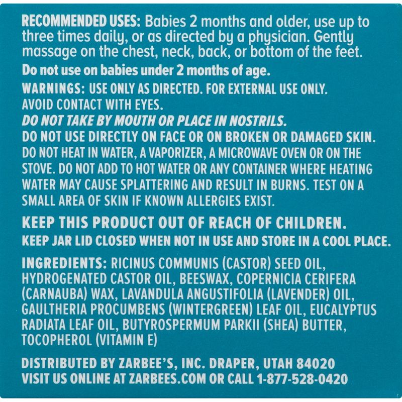 Zarbee's Naturals Baby Chest Rub - 1.5oz