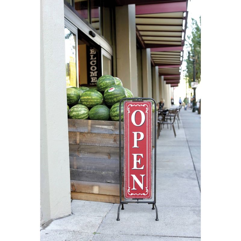 Metal Framed "Open/Closed" 2-Sided Sign Wall Décor - 3R Studios