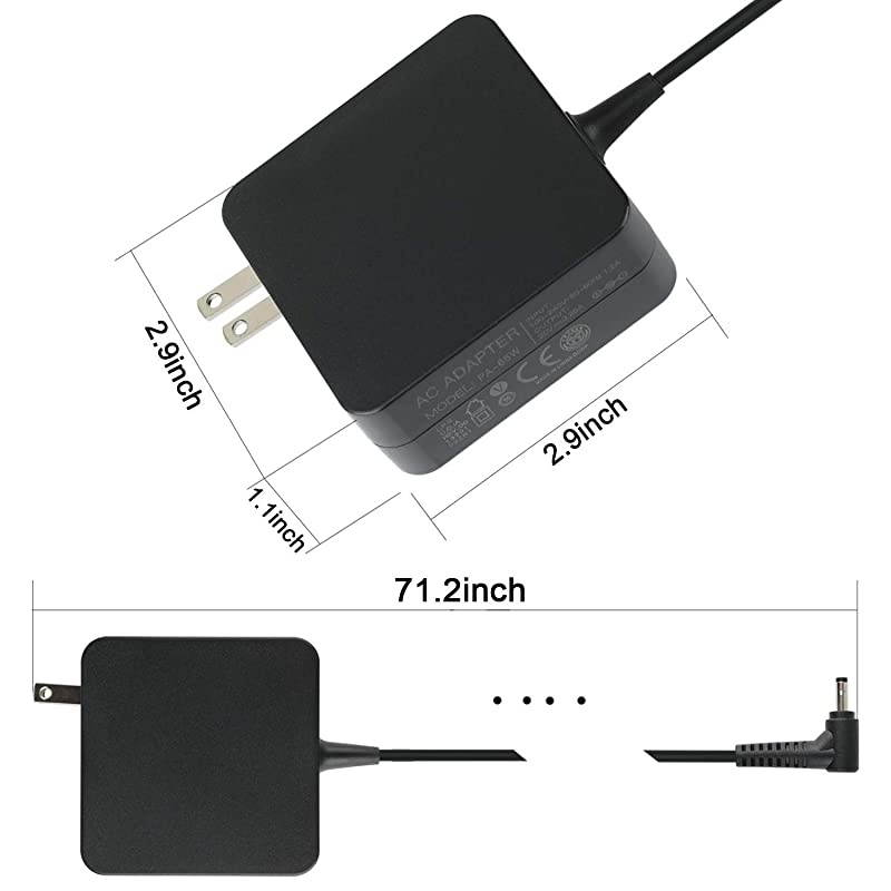 AC Charger Fit for IdeaPad 710s 510s 510 310 110 100 100s Yoga 710 720S B50 510 Flex 4 Flex 6 Series ADLX65CLGU2A 5A10K78745 ADLX65CCGC2A Model Laptop Power Supply Adapter Cord