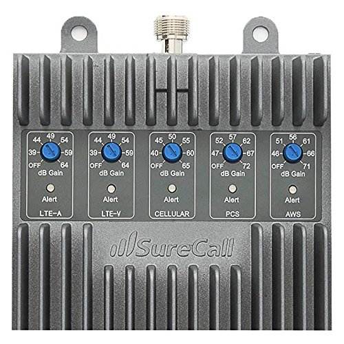 SureCall Fusion5s Voice, Text & 4G LTE Cell Phone Signal Booster for Large Buildings up to 6,000 sq ft - Omni/Panel Antennas