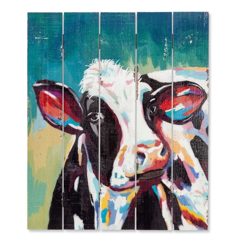 Lone Elm Studios Set of 4 Assorted Style Wooden Farm Animal Wall D&eacute;cor