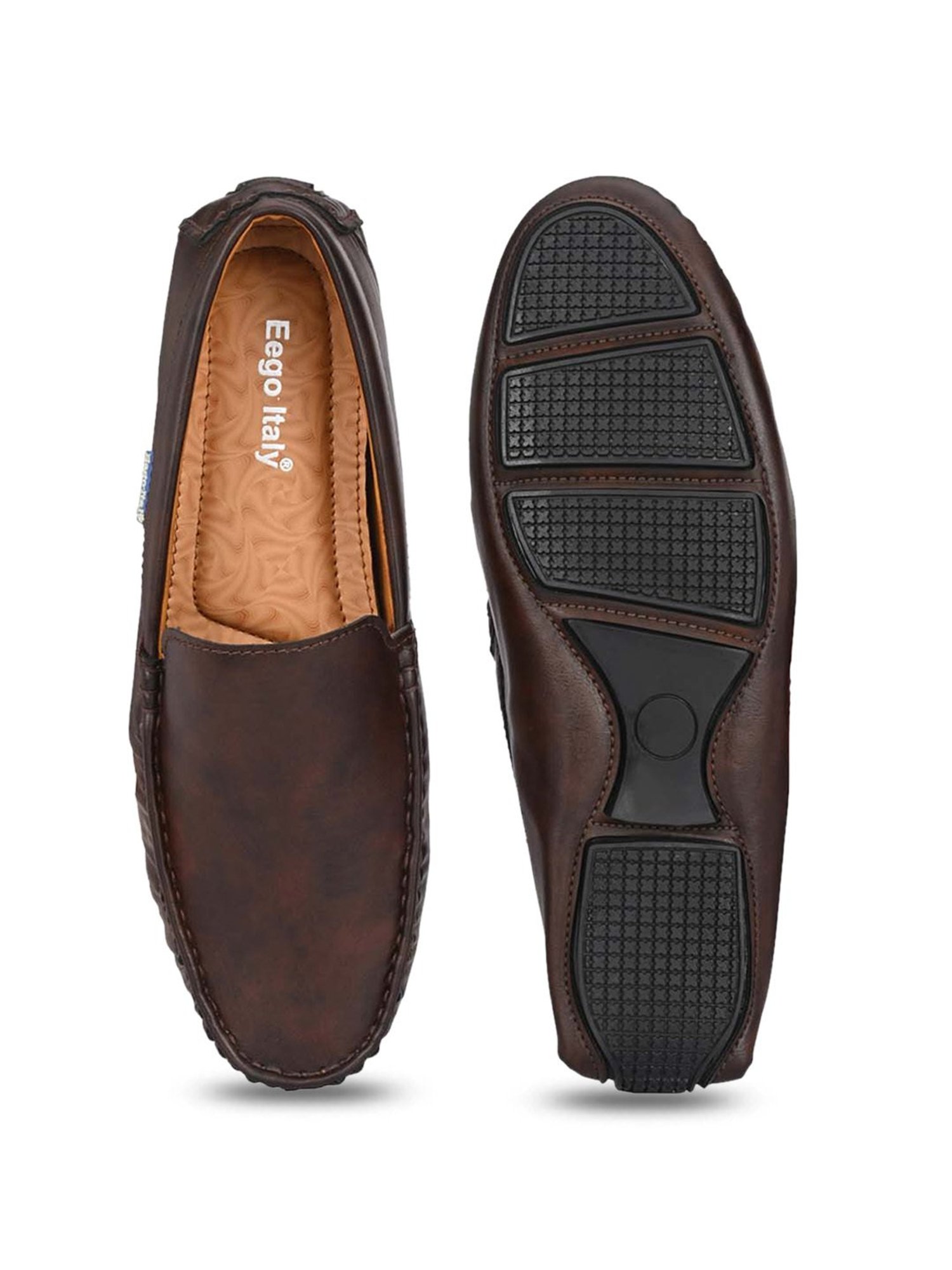 Eego Italy Men's Brown Casual Loafers