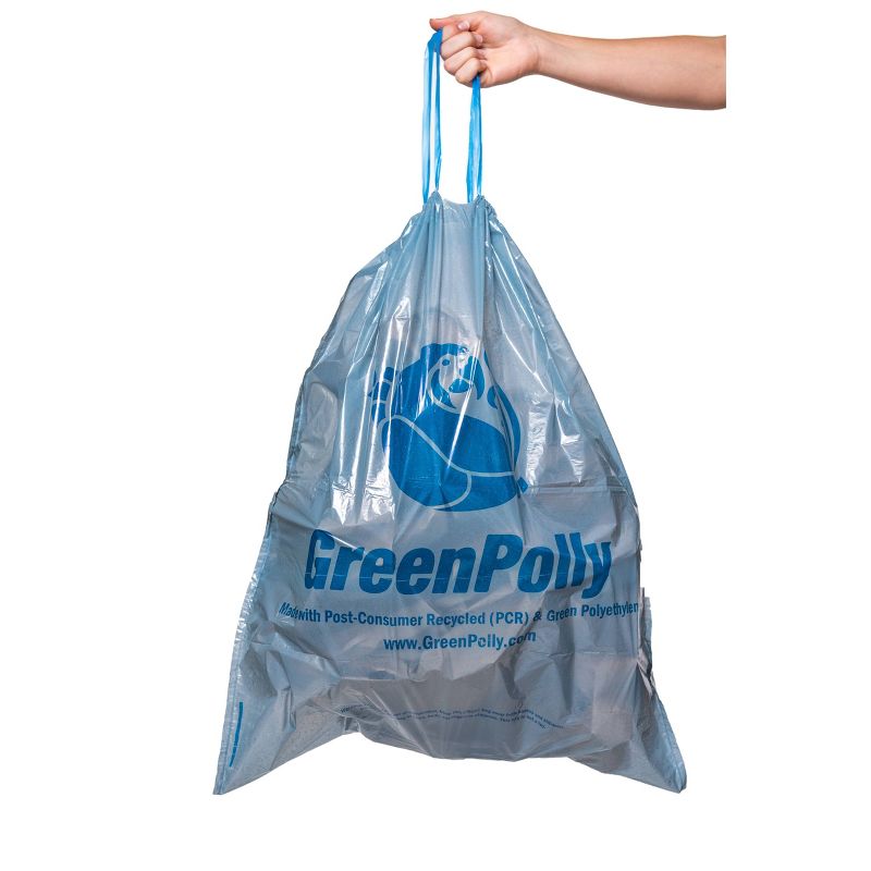 GreenPolly Drawstring Recycling Trash Bags - 13 Gallon - 20ct