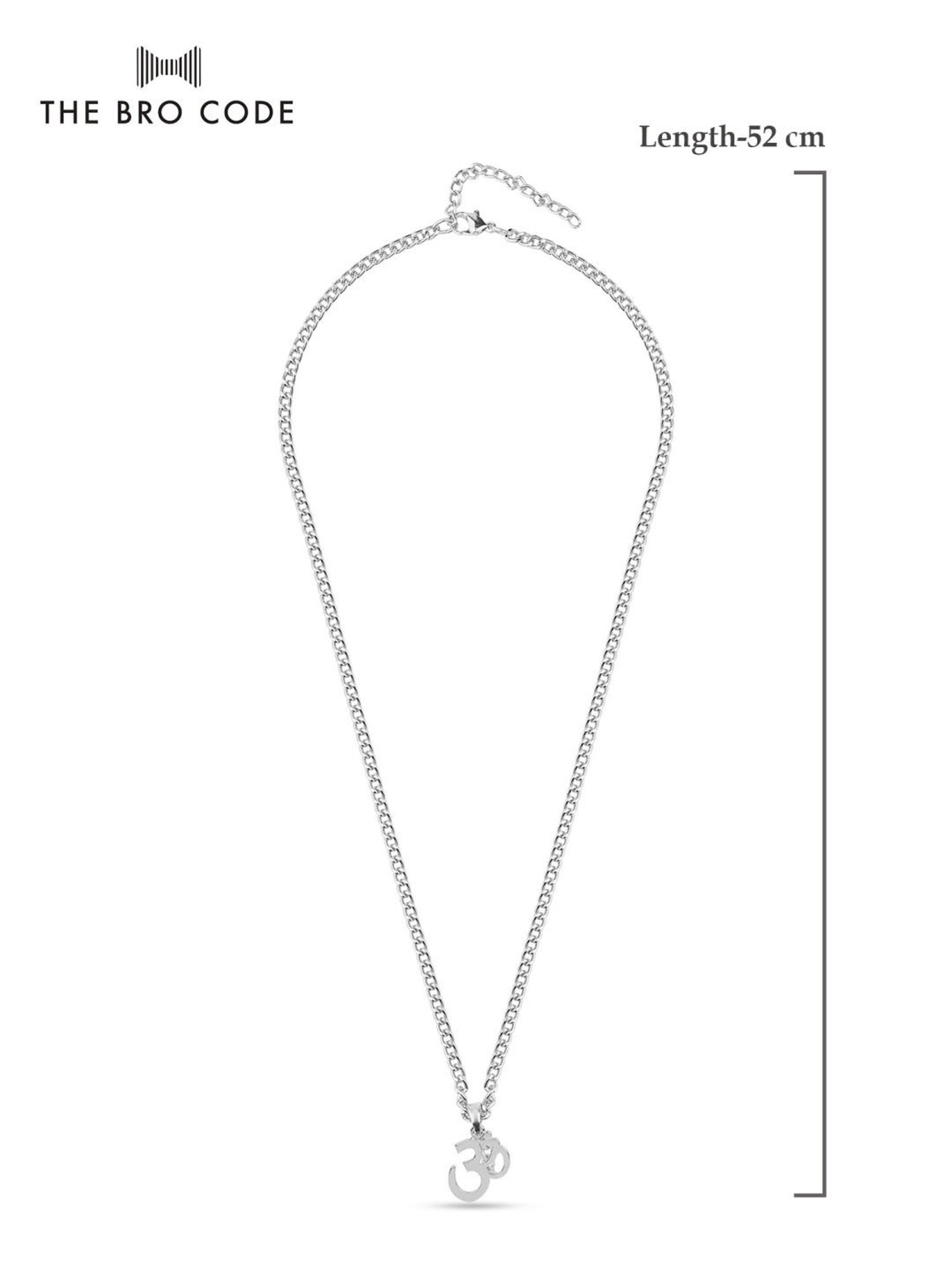 The Bro Code Silver-Plated OM Pendant Necklace for Men