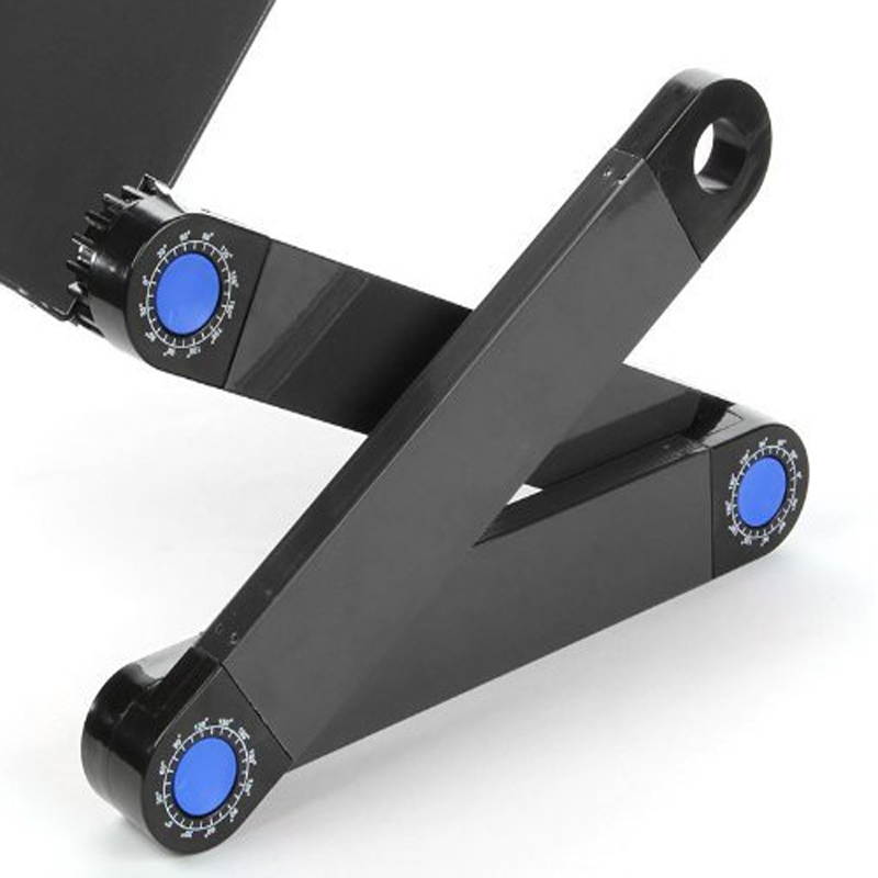 Intsupermai Portable Adjustable Aluminum Laptop Desk Stand Laptop Holder Cooling Pad Computer Riser Table