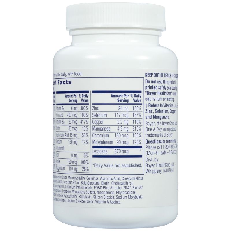 One A Day Men's 50+ Health Advantage Multivitamin / Multimineral Dietary Supplement Tablets - 65ct