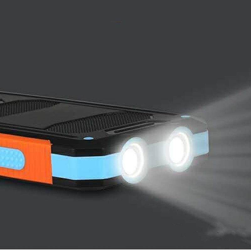 Waterproof 500000mAh Power Bank Solar External Battery Charger for Cell Phone US