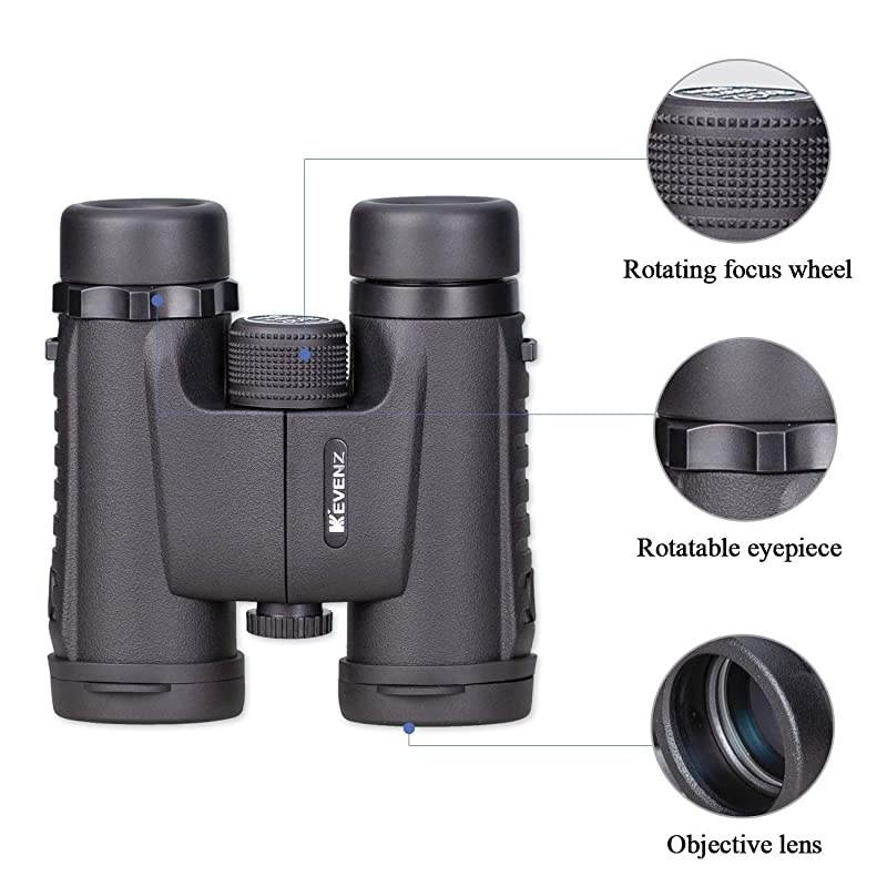 8x32 Compact Binoculars with Low Light Night Vision, Large Eyepiece High Power Waterproof Binocular Easy Focus for Outdoor Hunting, Bird Watching, Traveling (Black, 8 X 32)