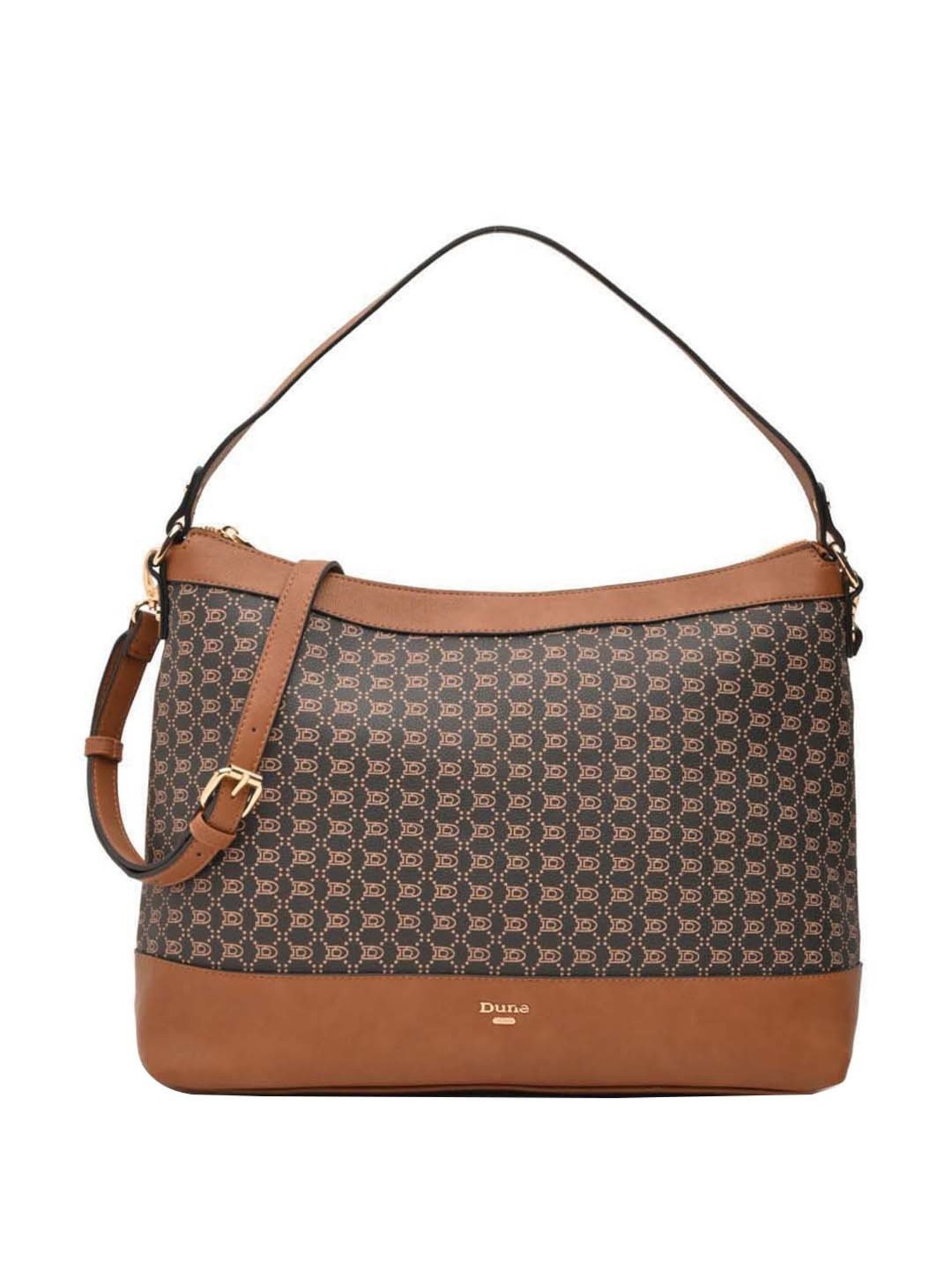 Dune London Brown Printed Medium Shoulder Bag