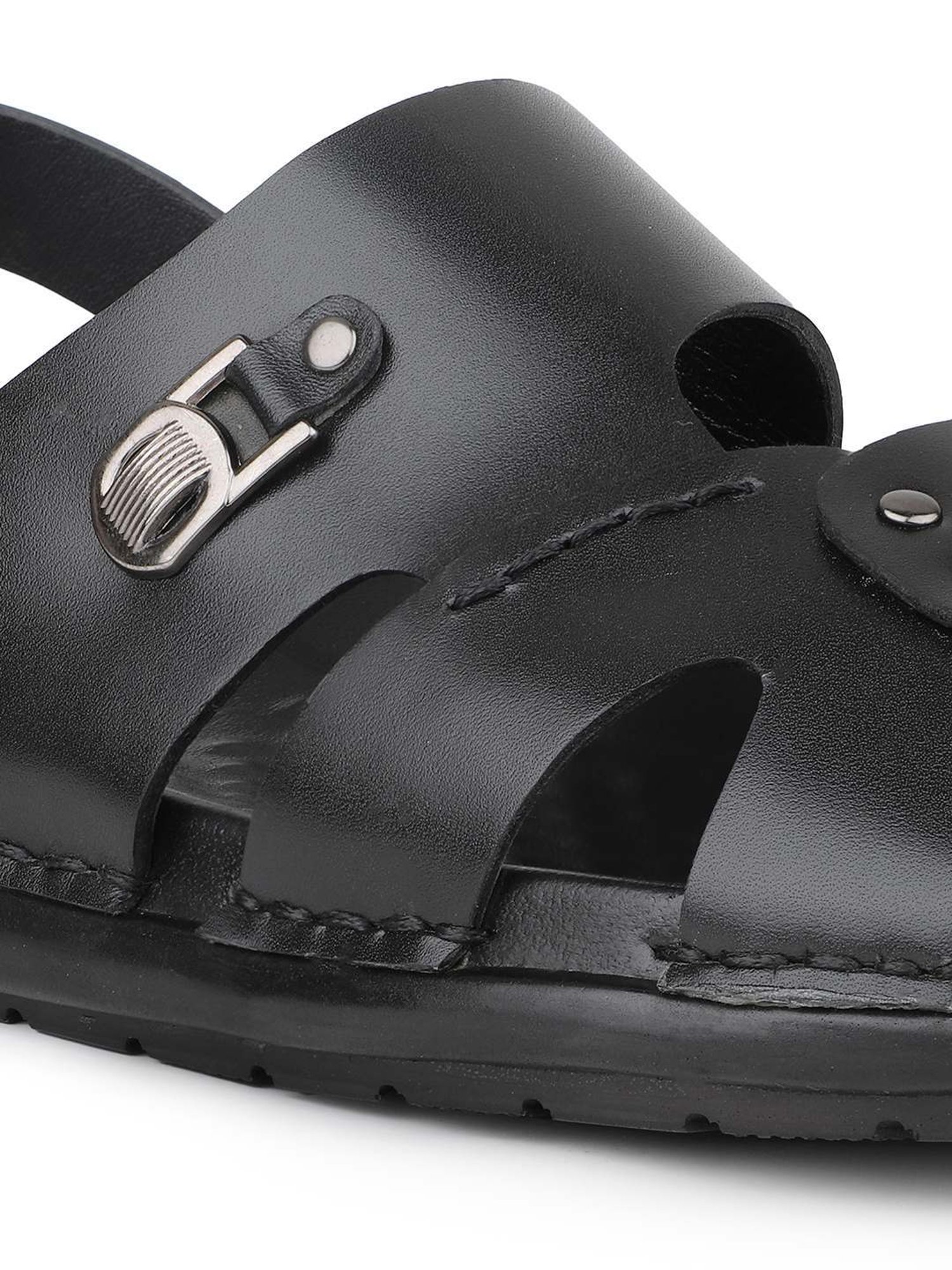 Atesber by Inc.5 Men's Black Sling Back Sandals