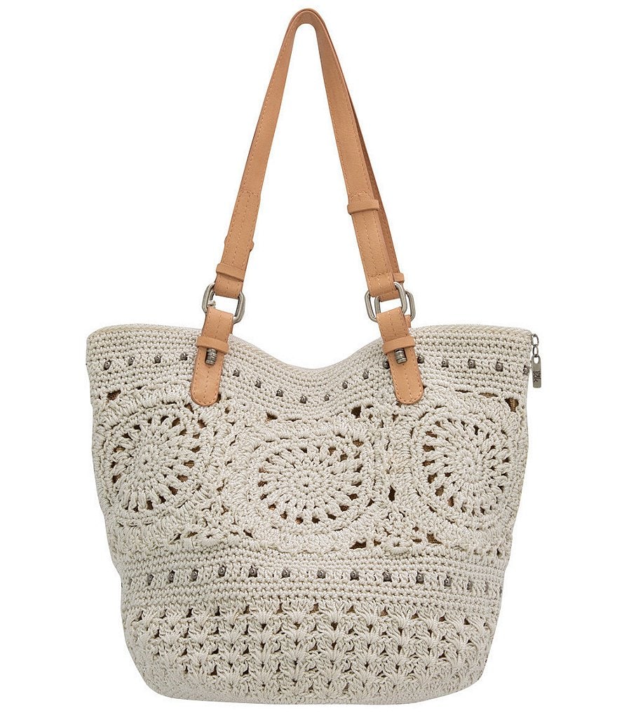 The Sak Silverwood Crochet Gen Shopper Tote Bag