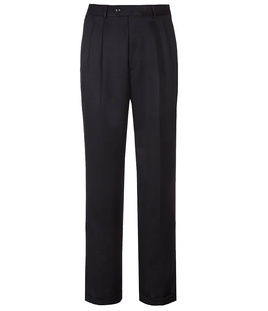 Roundtree & Yorke Travel Smart Non-Iron Pleated Ultimate Comfort Microfiber Dress Pants