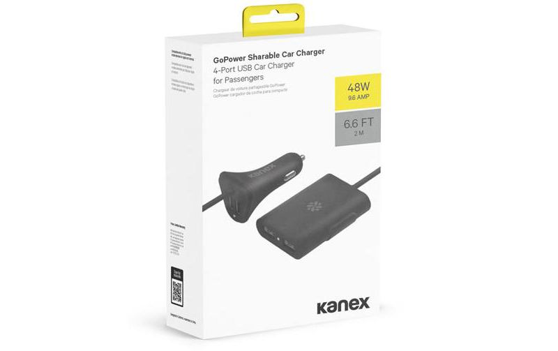 Kanex GoPower Shareable Car Charger 4-Port USB