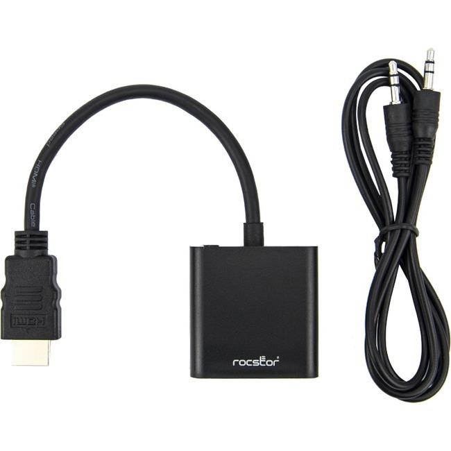 Rocstor Premium Hdmi To Vga + 3.5Mm Audio Adapter