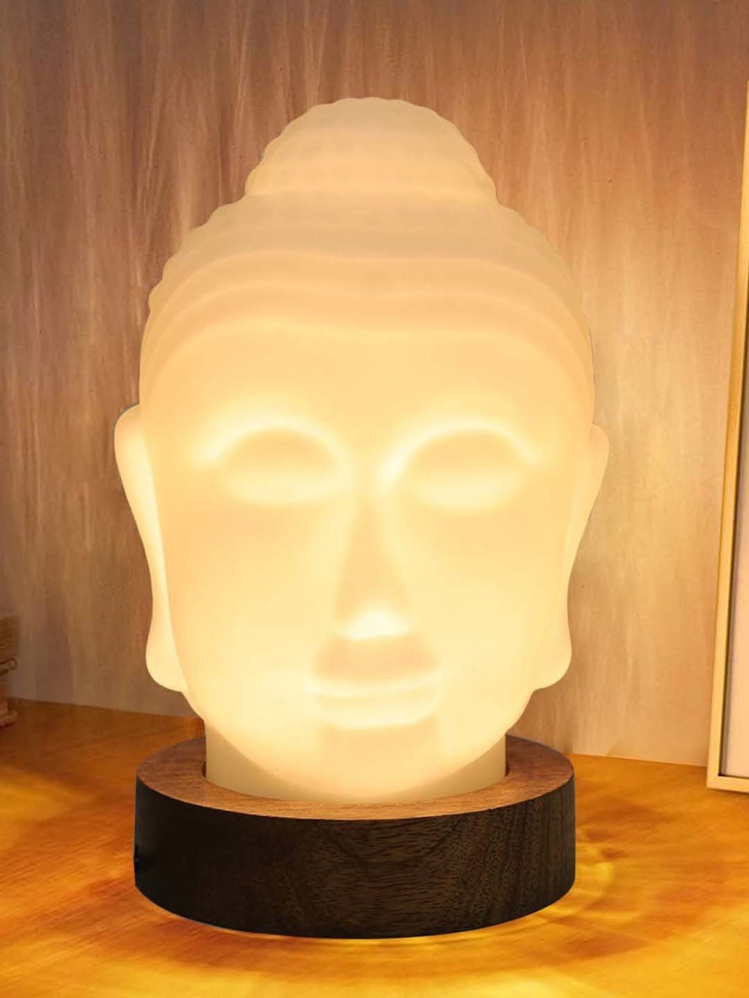 Homesake White Glass Meditation Buddha Statue Decor For Home