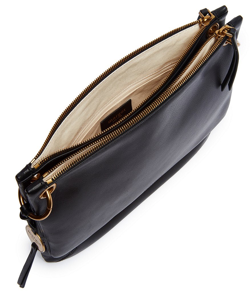 Margot Kiera Double Zip Leather Crossbody Bag