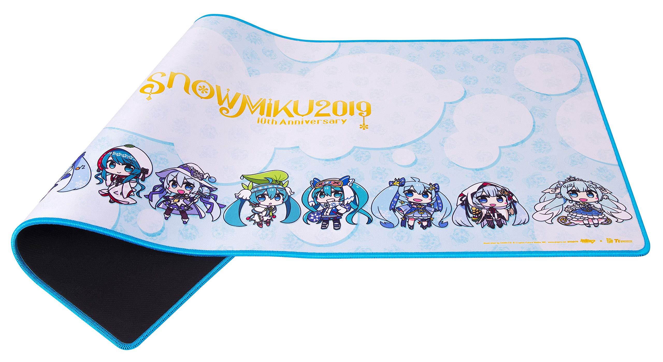 Thermaltake Tt Esports Dasher Extended Hatsune Miku Limited Edition Gaming Mouse Pad Snow Miku 2019 Edition Semi-Coarse Surface Non-Slip Rubber Base 35.43&rdquo;X15.75&rdquo;X0.16&rdquo; MP-DSH-Blksxs-09