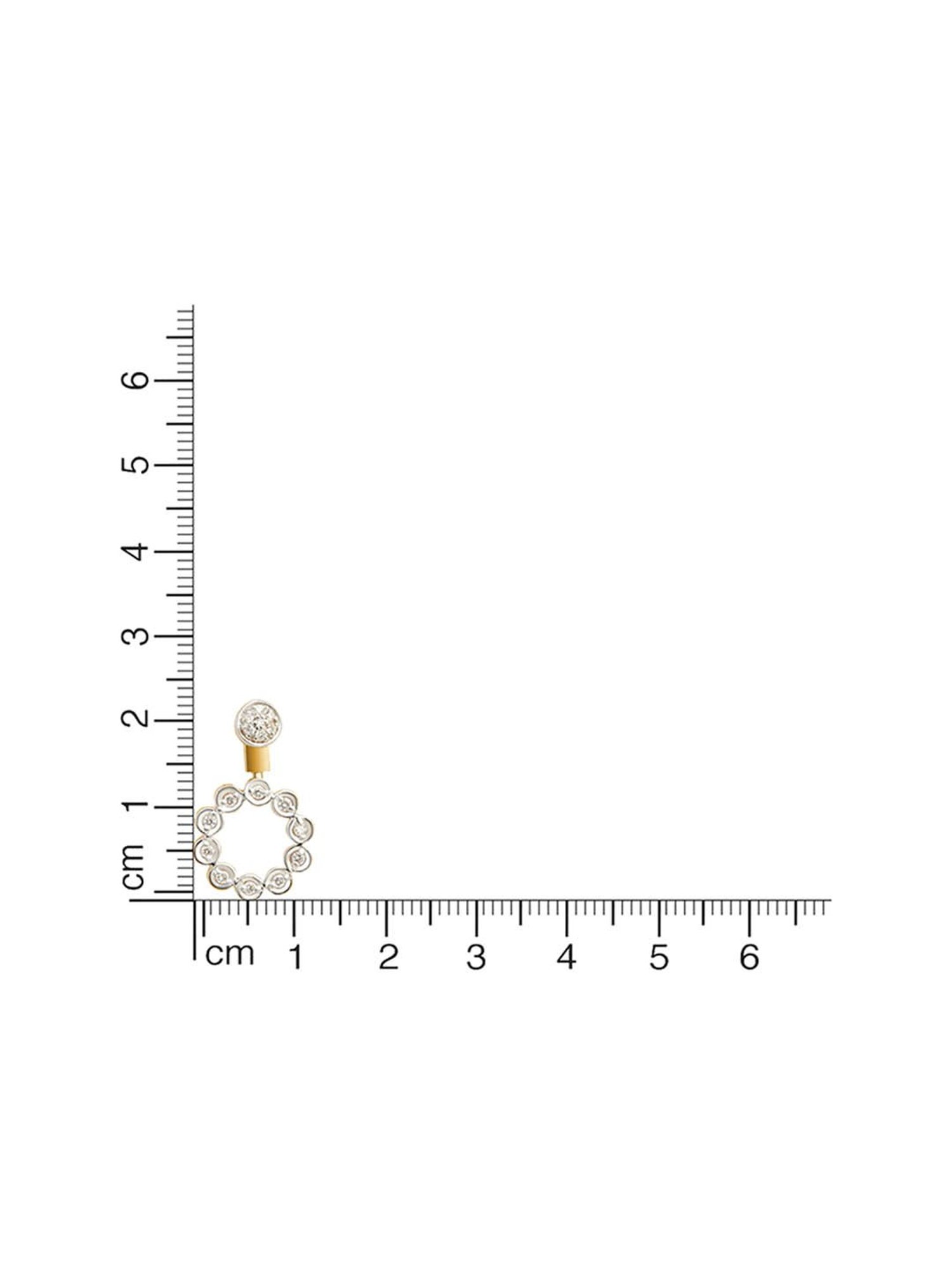 Waman Hari Pethe Jewellers 18k Gold & Diamond Earrings