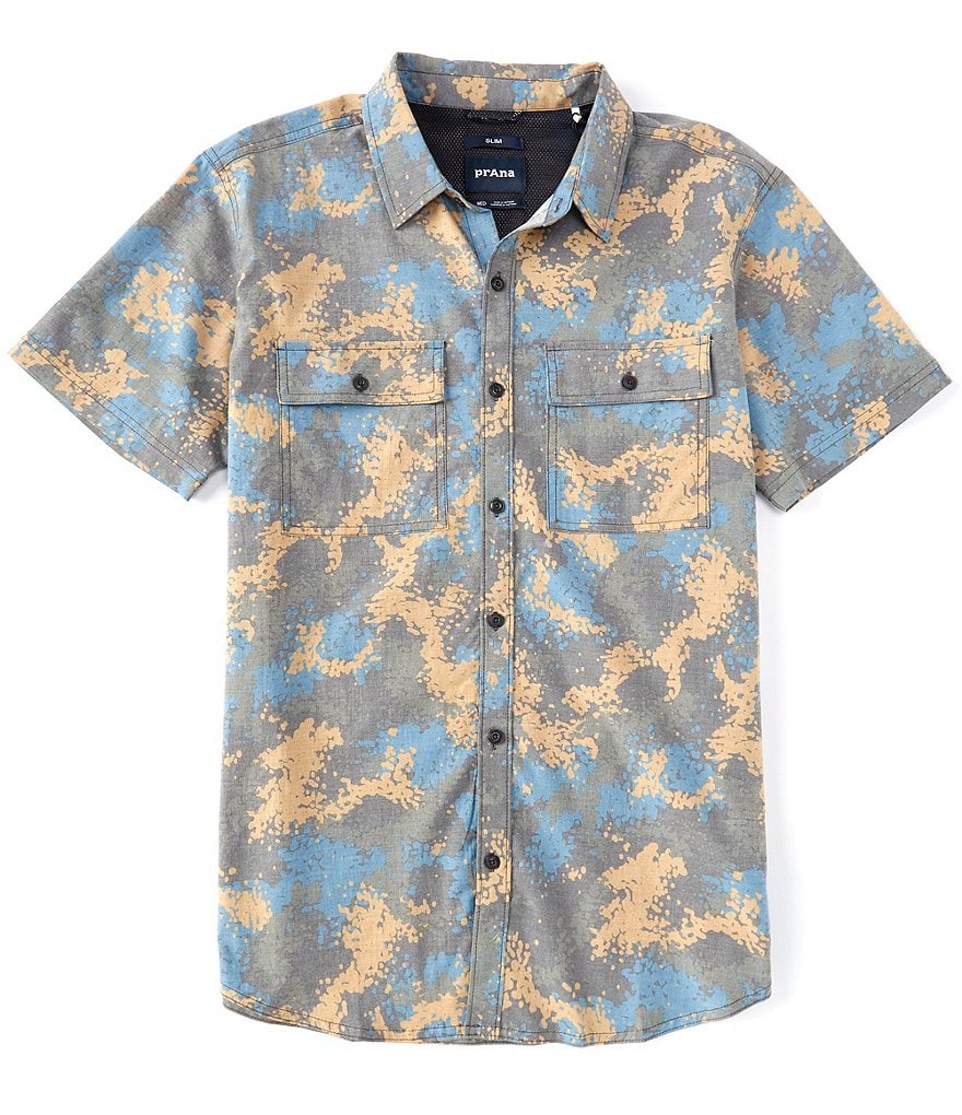 prAna Slim-Fit Sutherlin Performance Recycled Materials Short-Sleeve Woven Shirt