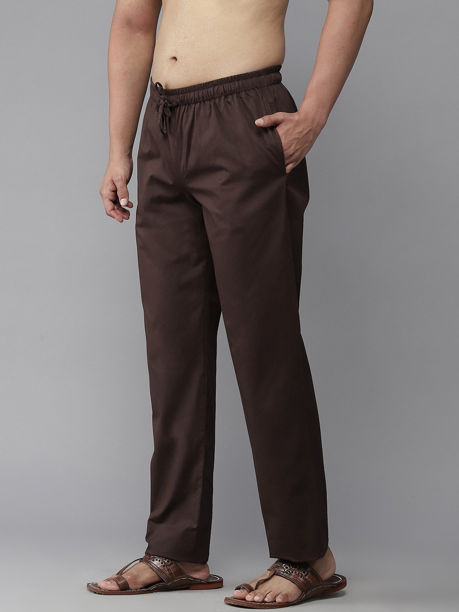 See Designs Brown Cotton Regular Fit Pyjamas