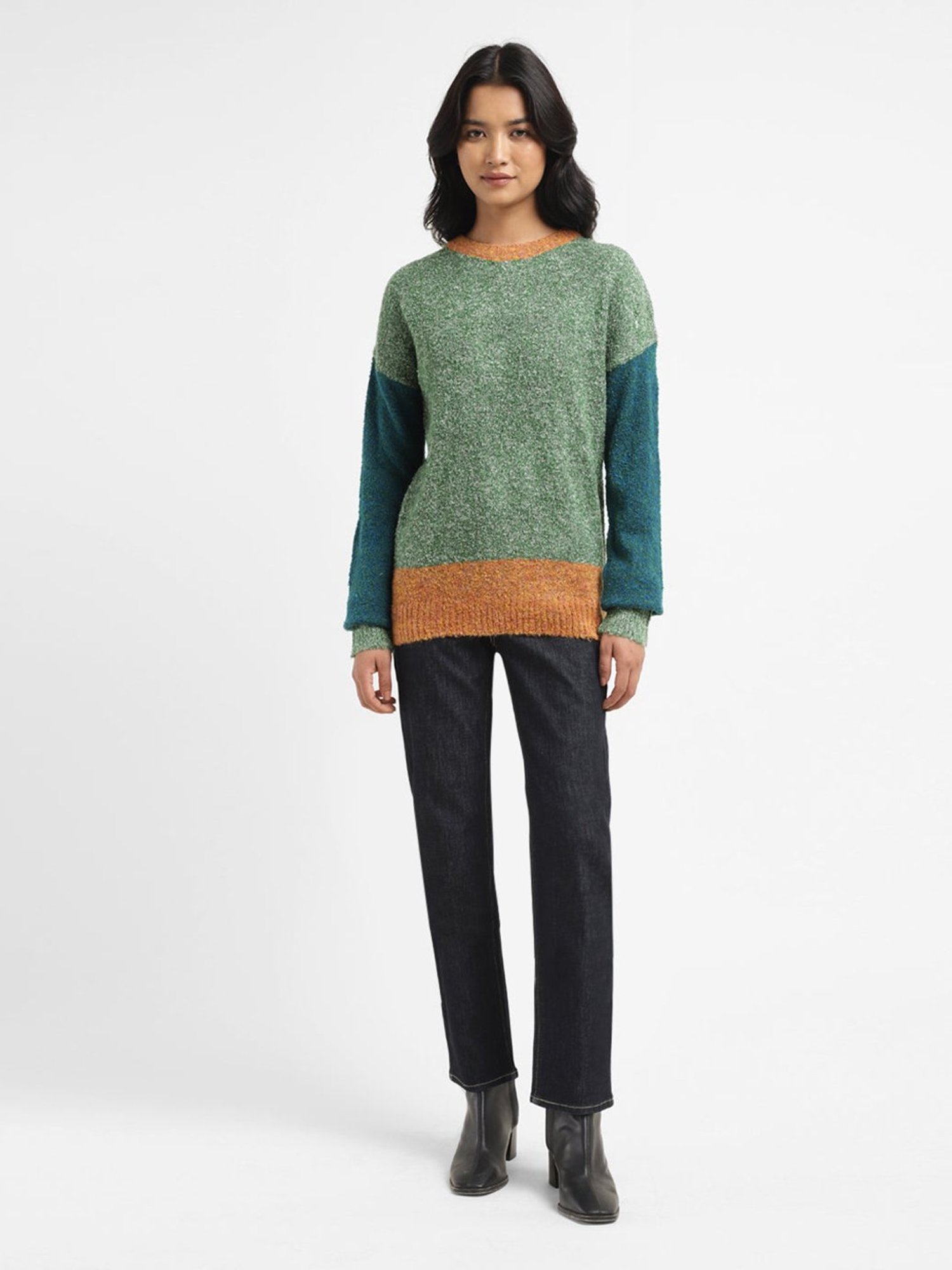 Levi's Green Self Design Sweater