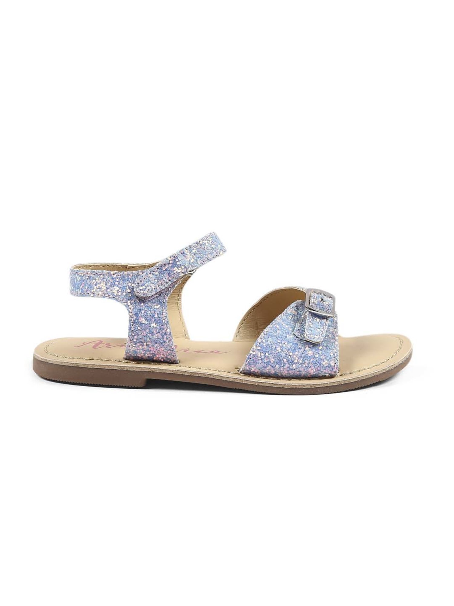 Aria Nica Kids Sassy Lilac & Beige Ankle Strap Sandals